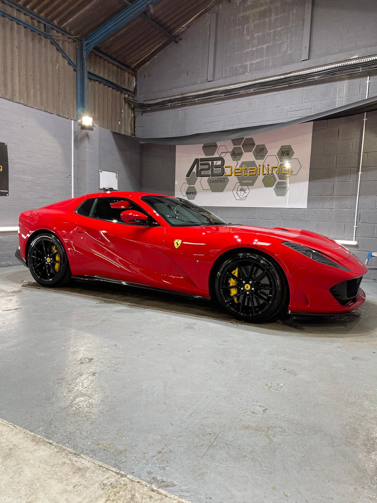 Polished sports car